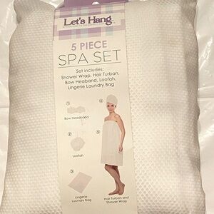 Let's Hang 5 Piece White Spa Set
